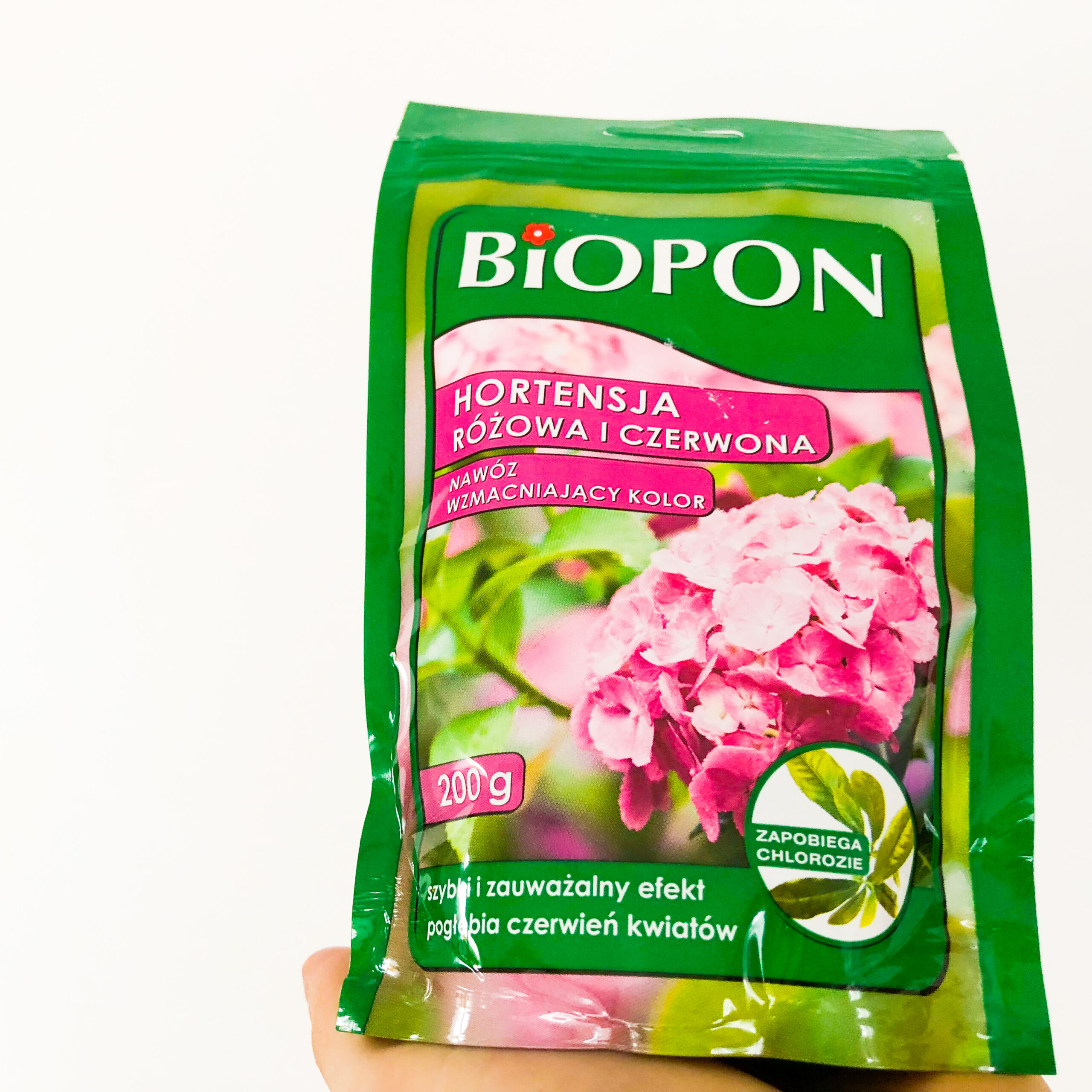 Nawóz barwiący do czerwonej i różowej Hortensji BIOPON Nawóz barwiący do czerwonej i różowej Hortensji BIOPON 1